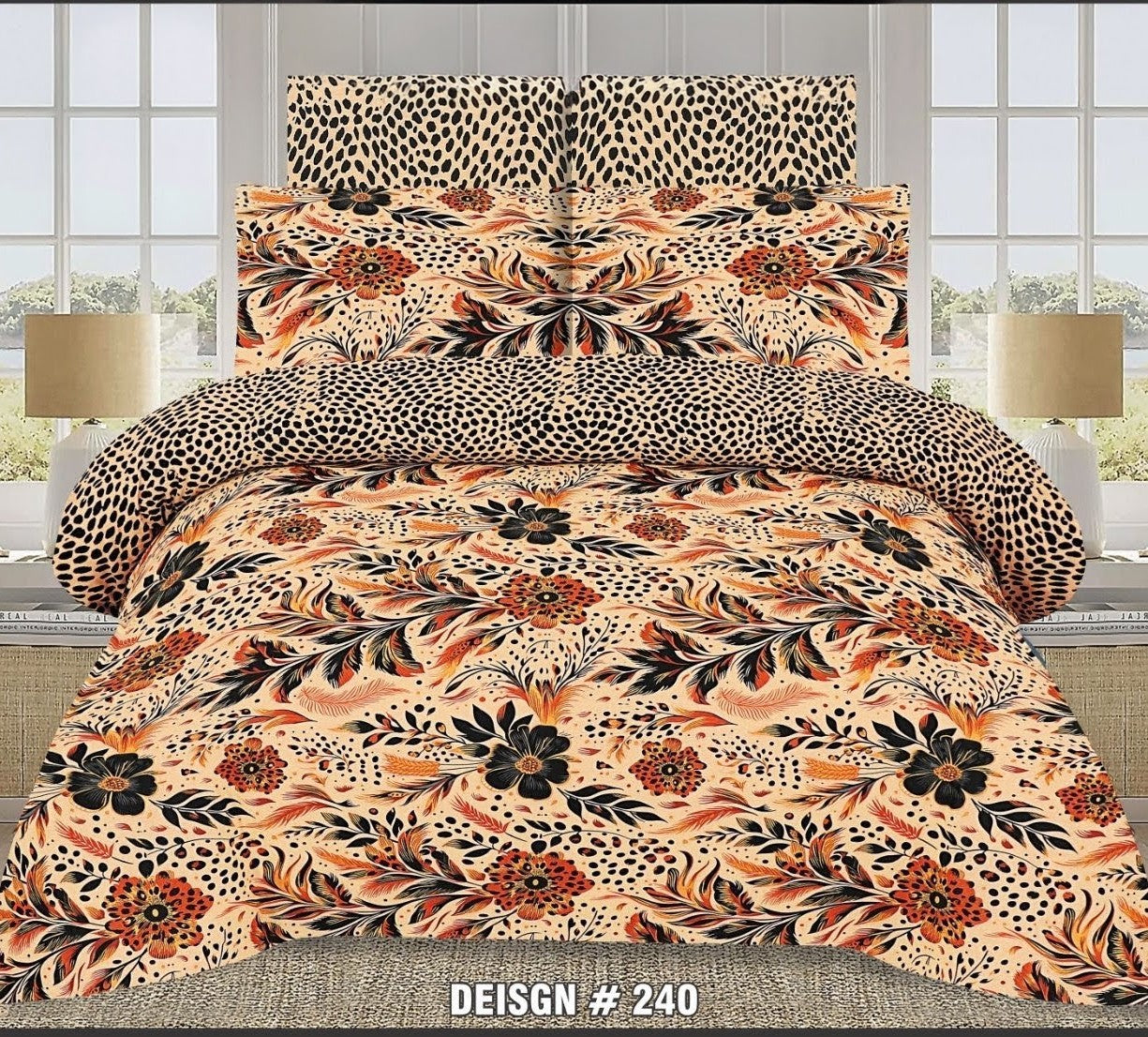 Premium Pure Cotton King Size Bedsheet – Soft, Breathable & Luxury Comfort