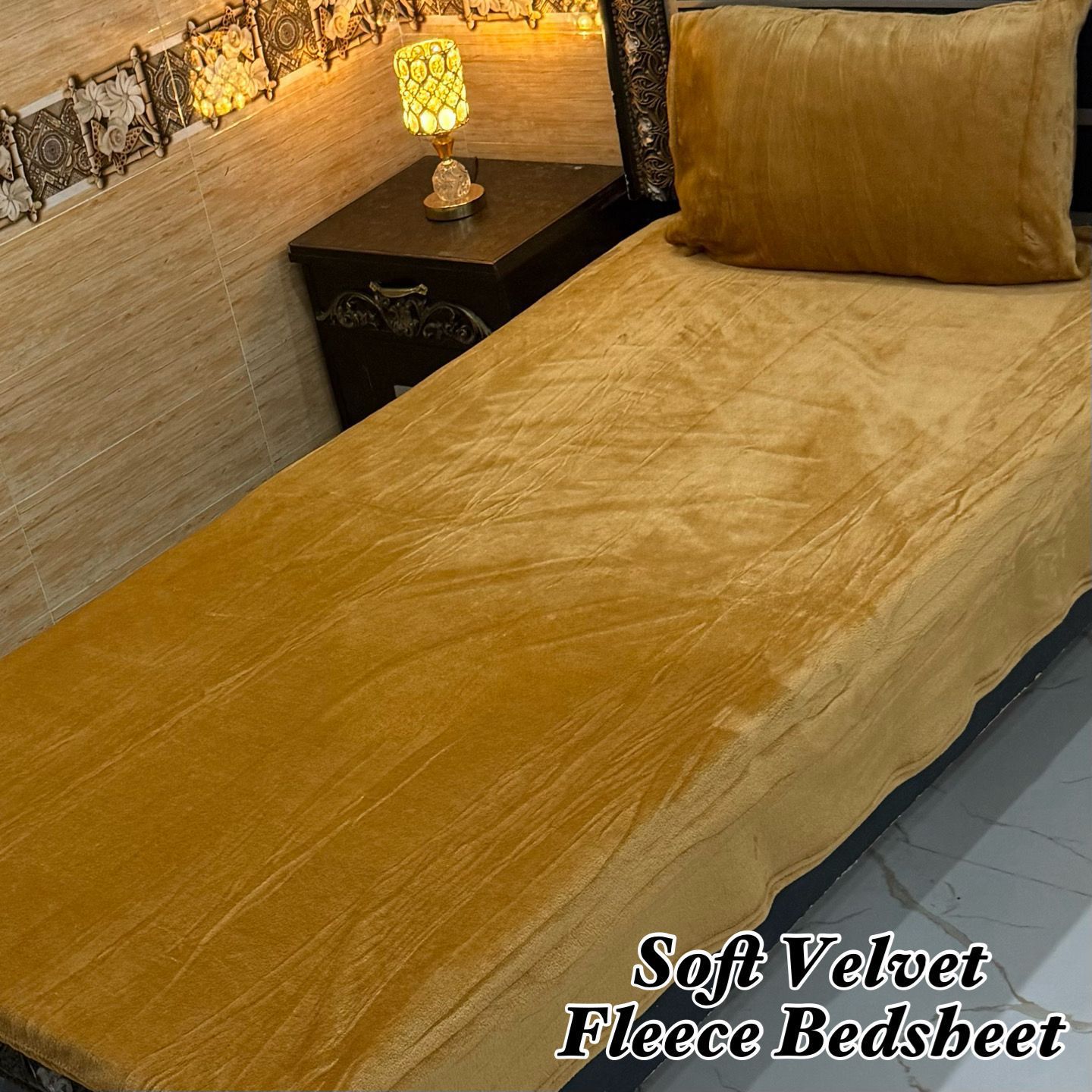 Soft Velvet Fleece Single Bedsheet – Cozy, Warm & Stylish