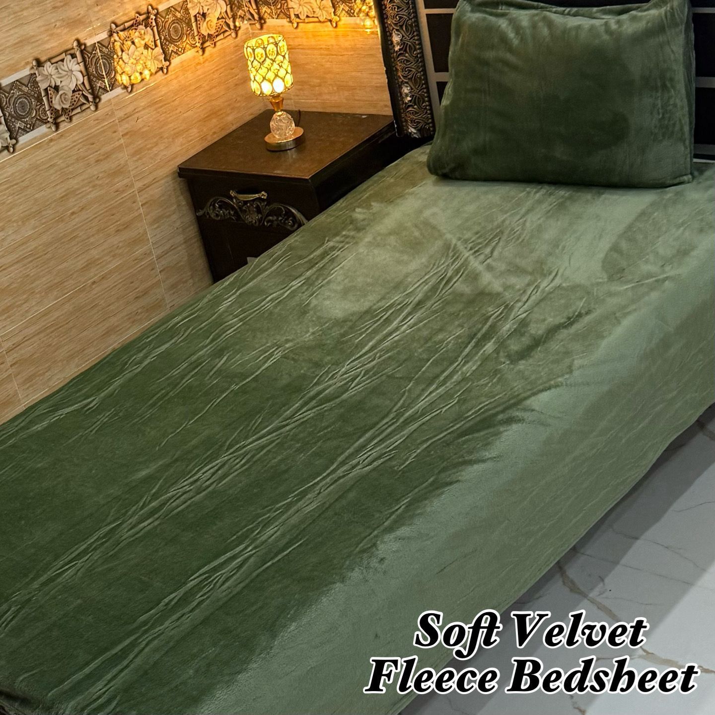 Soft Velvet Fleece Single Bedsheet – Cozy, Warm & Stylish