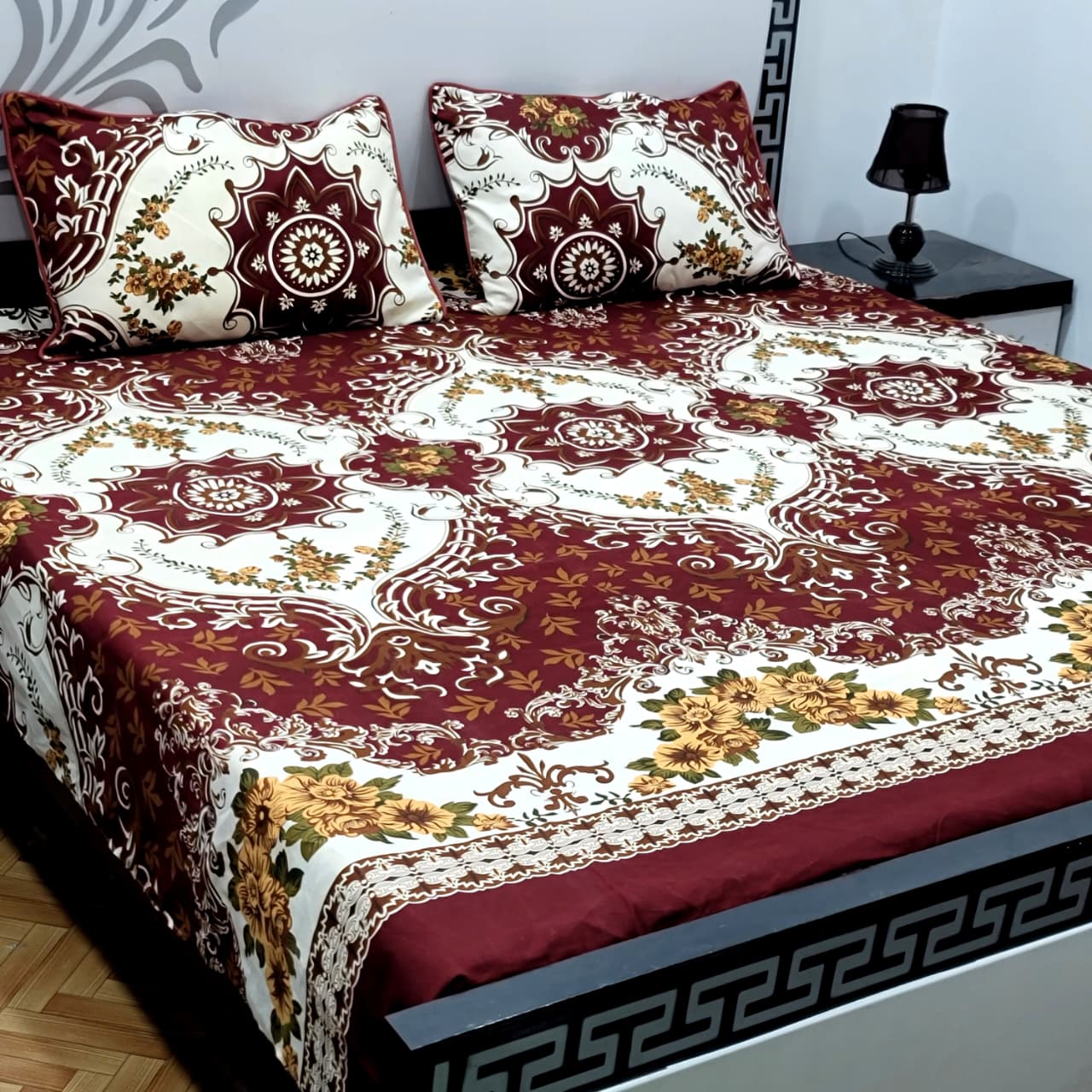 Soft Superior Cotton Printed Bedsheet – Wrinkle-Resistant & Skin-Friendly