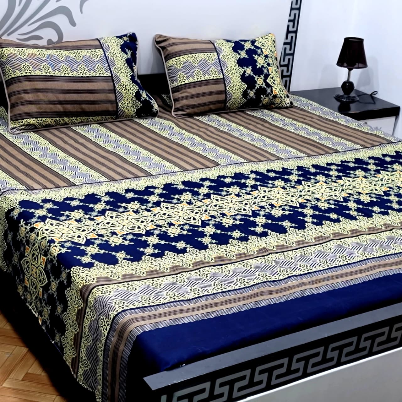 Soft Superior Cotton Printed Bedsheet – Wrinkle-Resistant & Skin-Friendly
