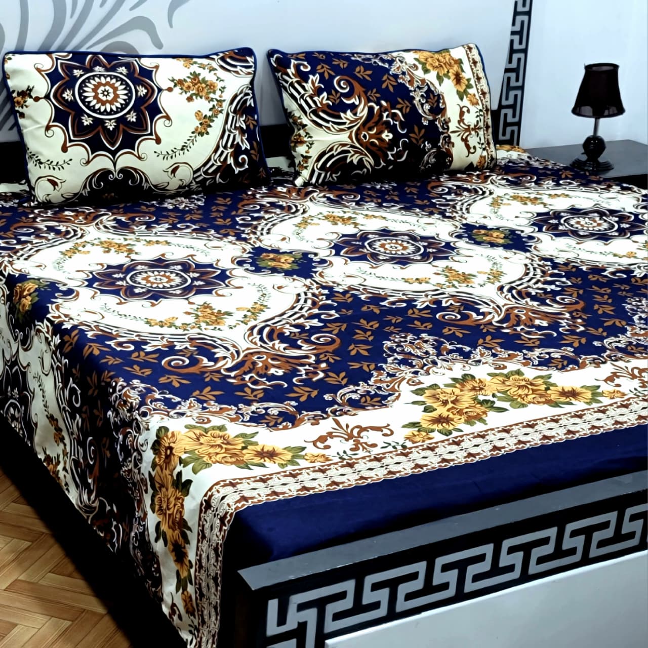 Soft Superior Cotton Printed Bedsheet – Wrinkle-Resistant & Skin-Friendly