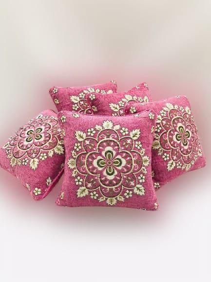 Luxury Velvet Jacquard Cushion Cover – Elegant Soft Decorative Pillow Cover