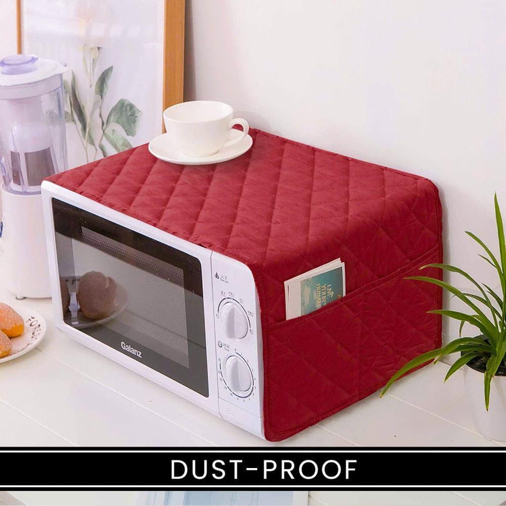 Quilted Oven Cover with Four Pockets – 37 x 13 Inches Kitchen Organizer