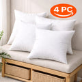Premium White Cushion Fillers – Soft & Fluffy Pillow Inserts (Pack of 4)