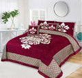 Elegant Velvet Jacquard Bedsheet Set – 5 Pcs King Size Bedding Collection