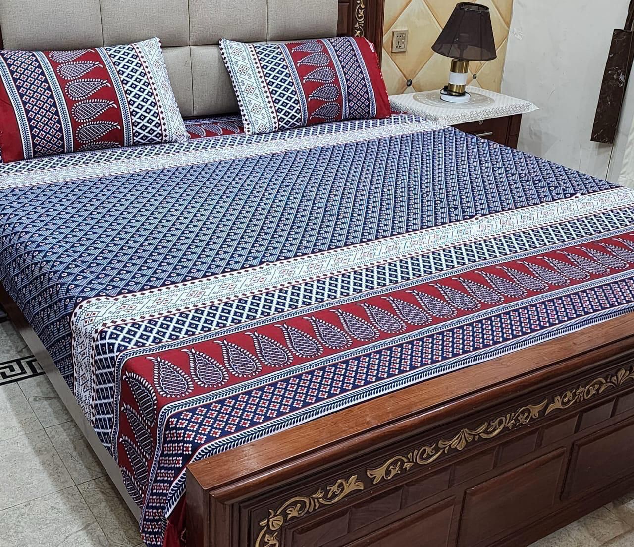 Soft Superior Cotton Printed Bedsheet – Wrinkle-Resistant & Skin-Friendly
