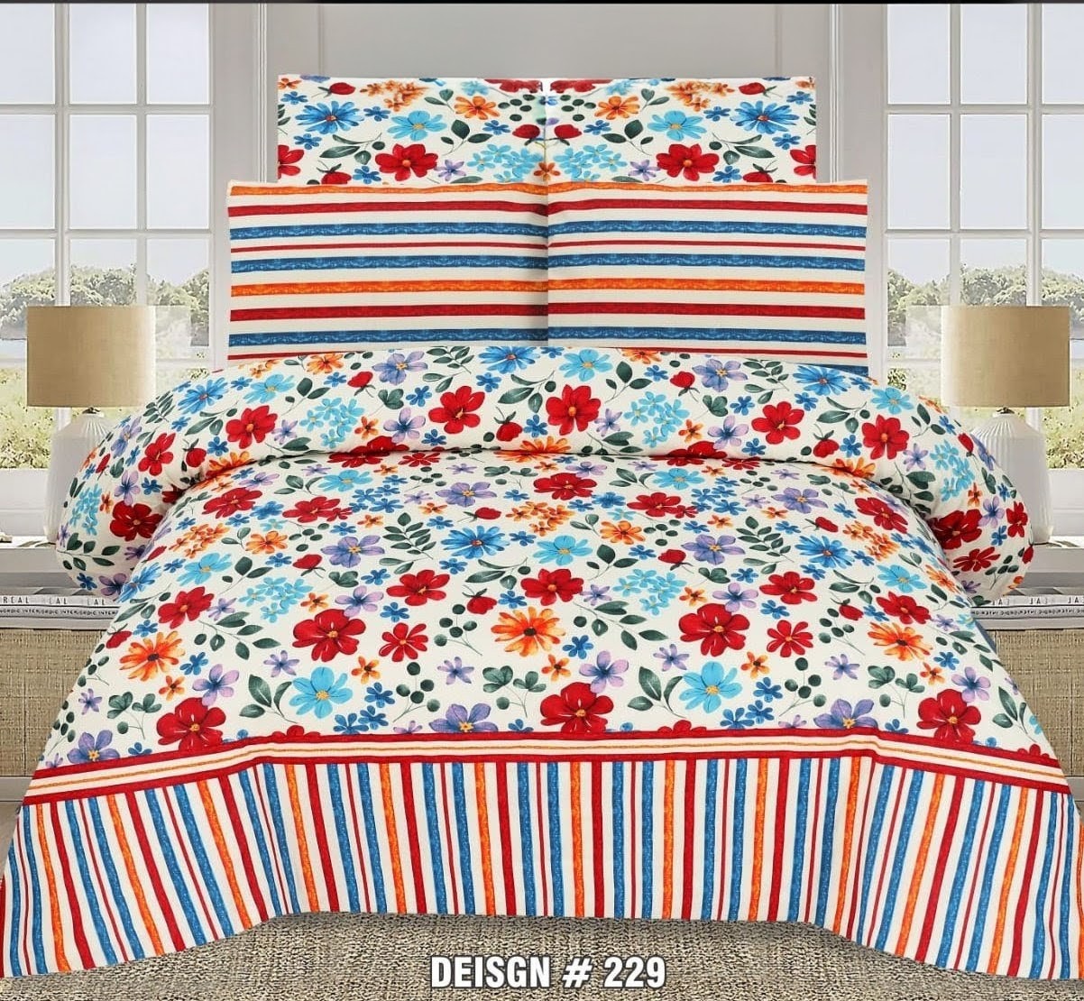 Premium Pure Cotton King Size Bedsheet – Soft, Breathable & Luxury Comfort