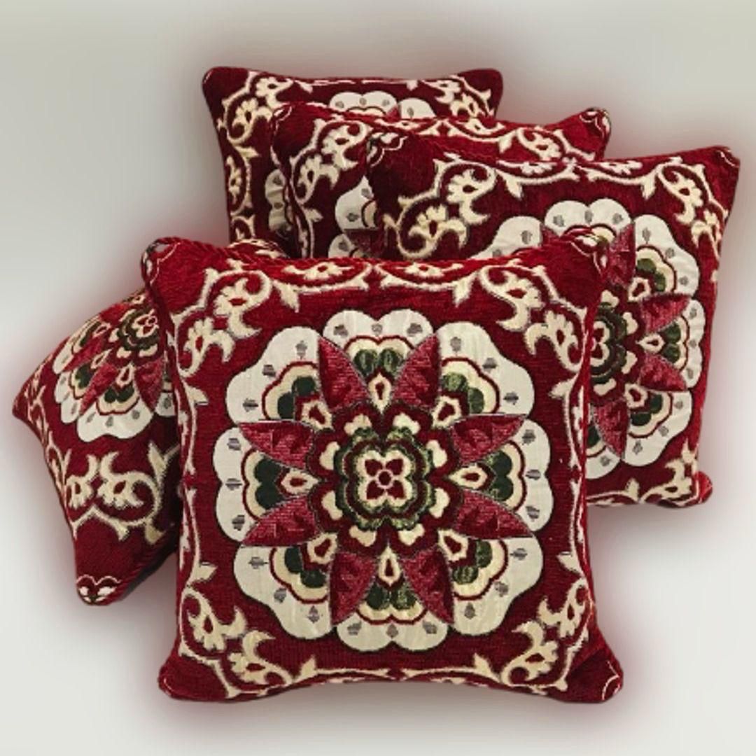 Luxury Velvet Jacquard Cushion Cover – Elegant Soft Decorative Pillow Cover
