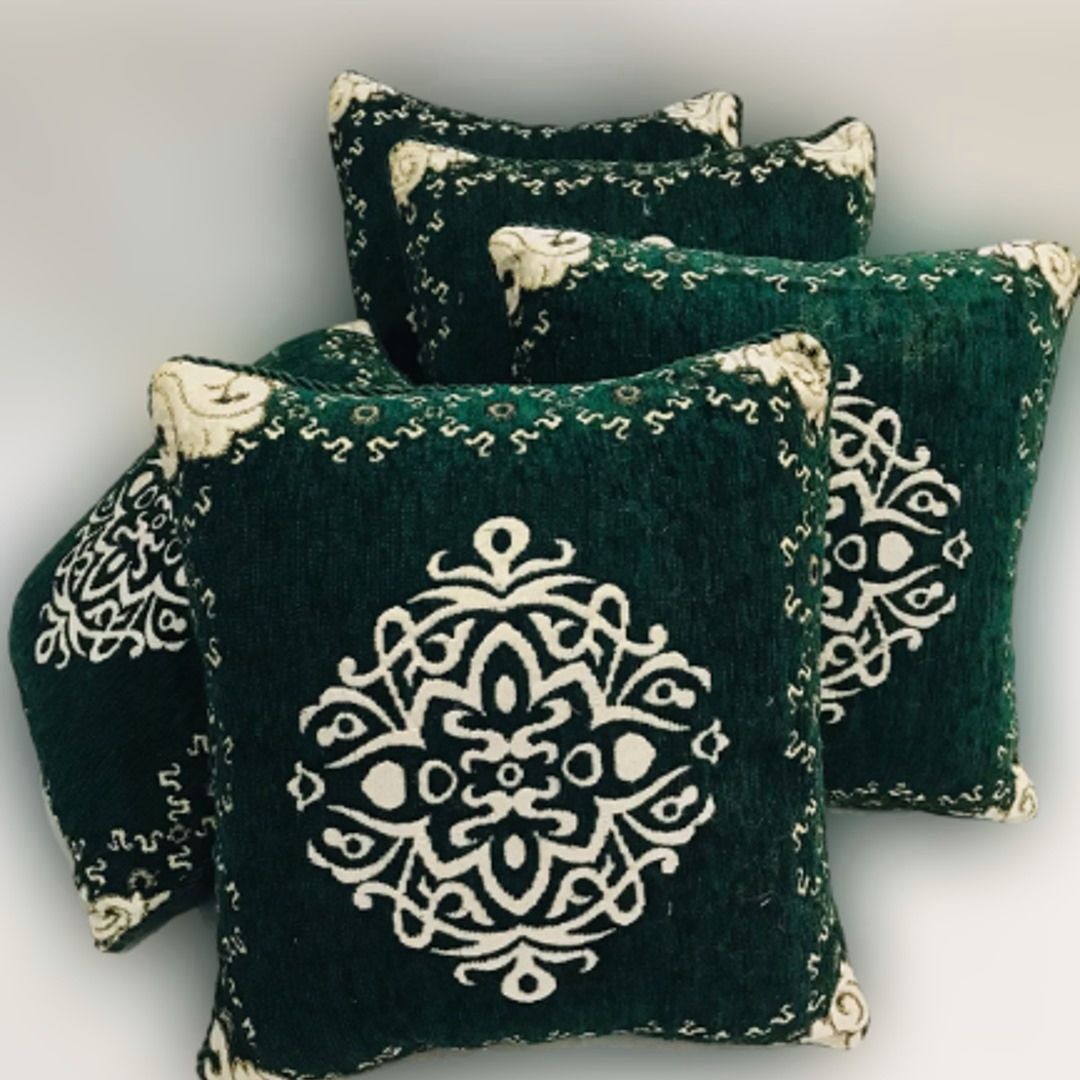Luxury Velvet Jacquard Cushion Cover – Elegant Soft Decorative Pillow Cover