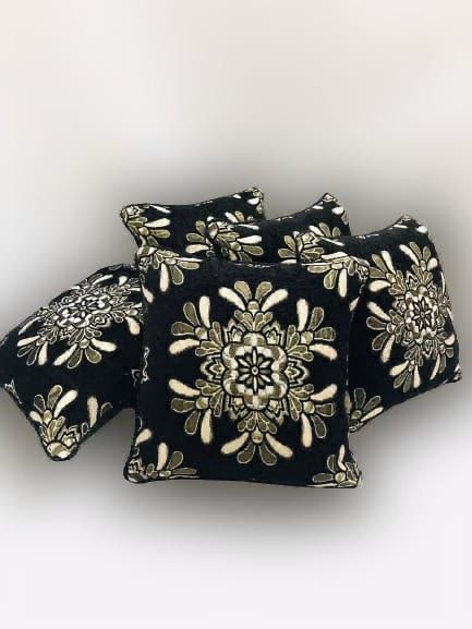 Luxury Velvet Jacquard Cushion Cover – Elegant Soft Decorative Pillow Cover