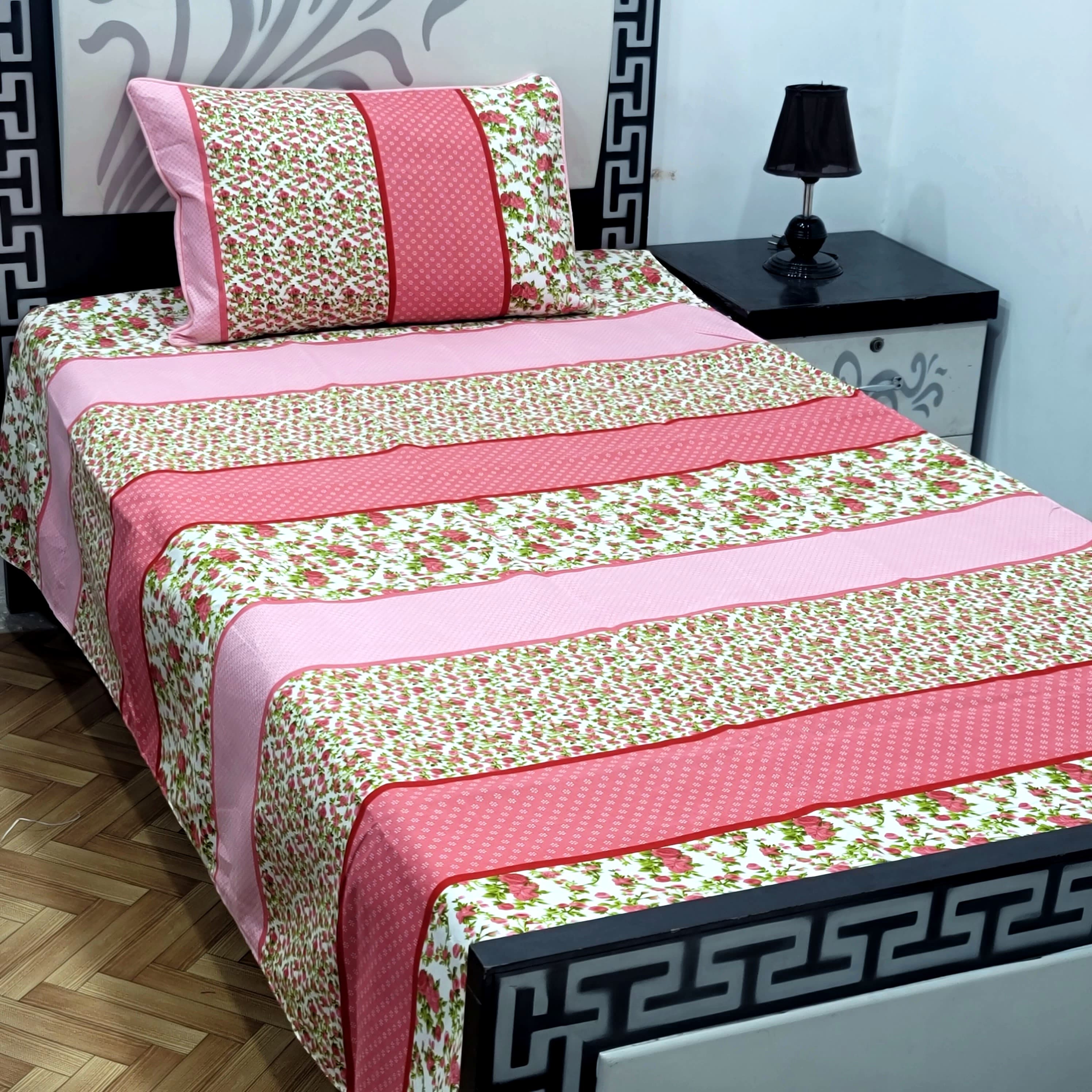 Superior Cotton Single Bedsheet Set – Soft & Breathable