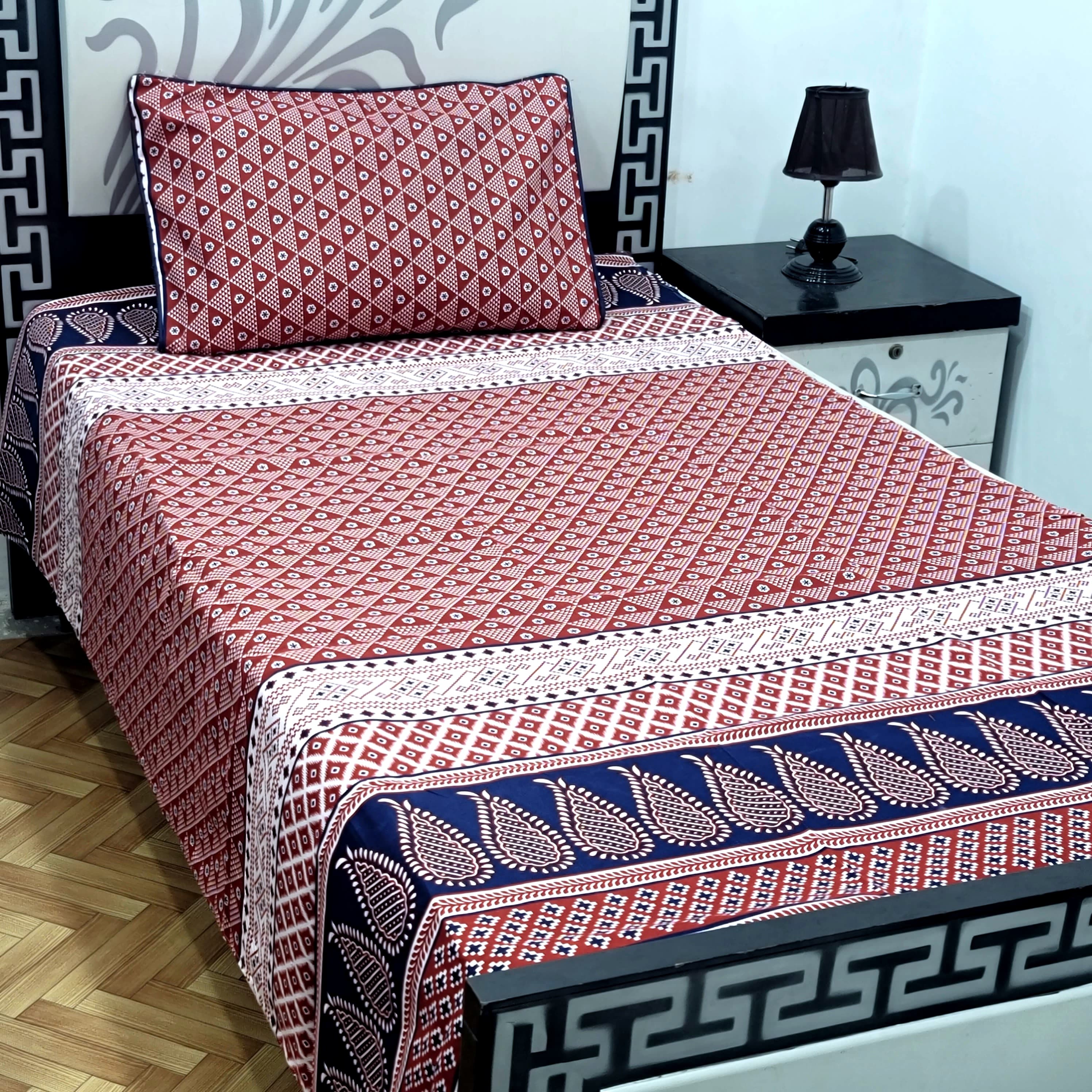 Superior Cotton Single Bedsheet Set – Soft & Breathable