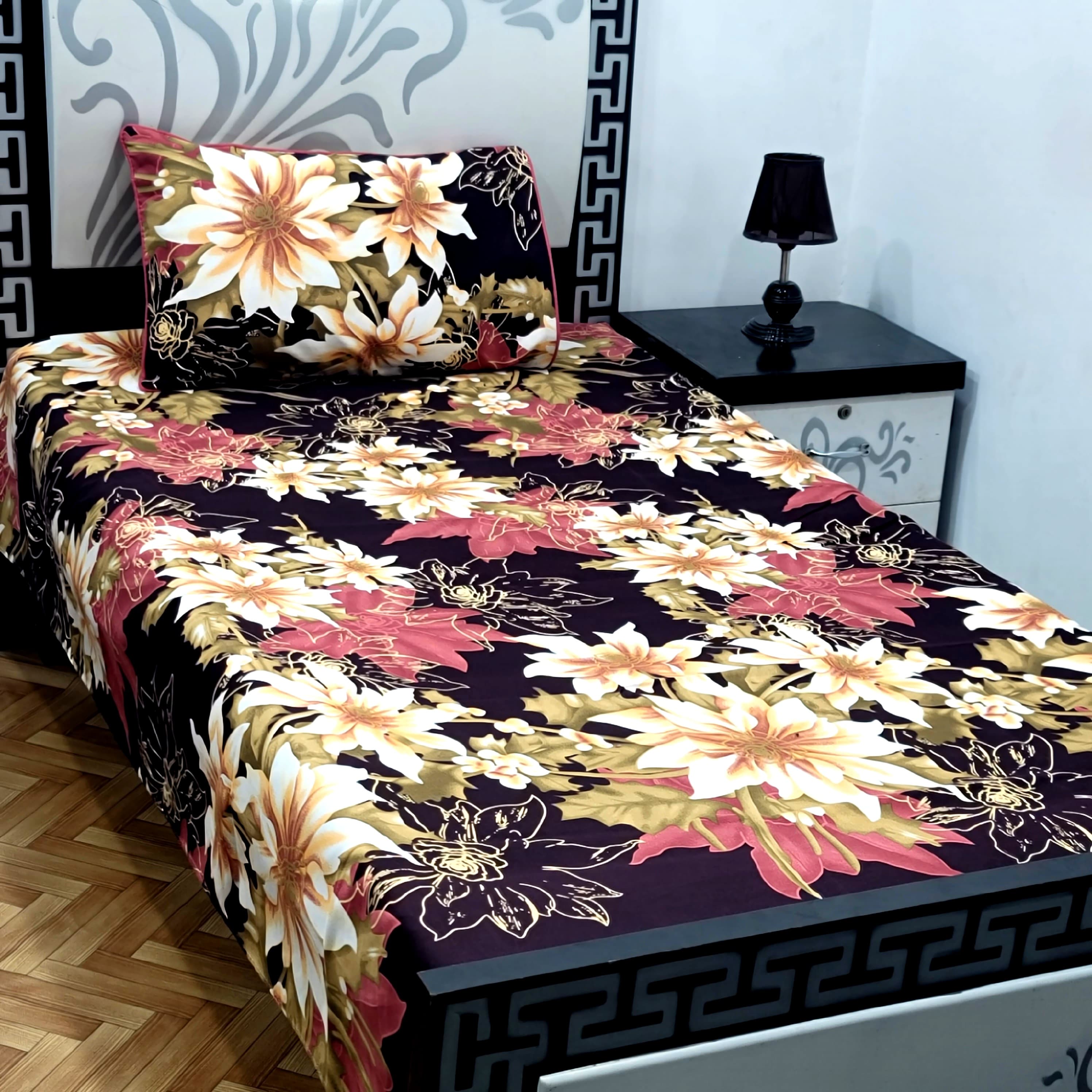 Superior Cotton Single Bedsheet Set – Soft & Breathable