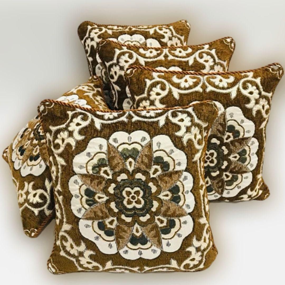 Luxury Velvet Jacquard Cushion Cover – Elegant Soft Decorative Pillow Cover