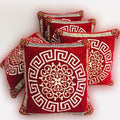 Luxury Velvet Jacquard Cushion Cover – Elegant Soft Decorative Pillow Cover