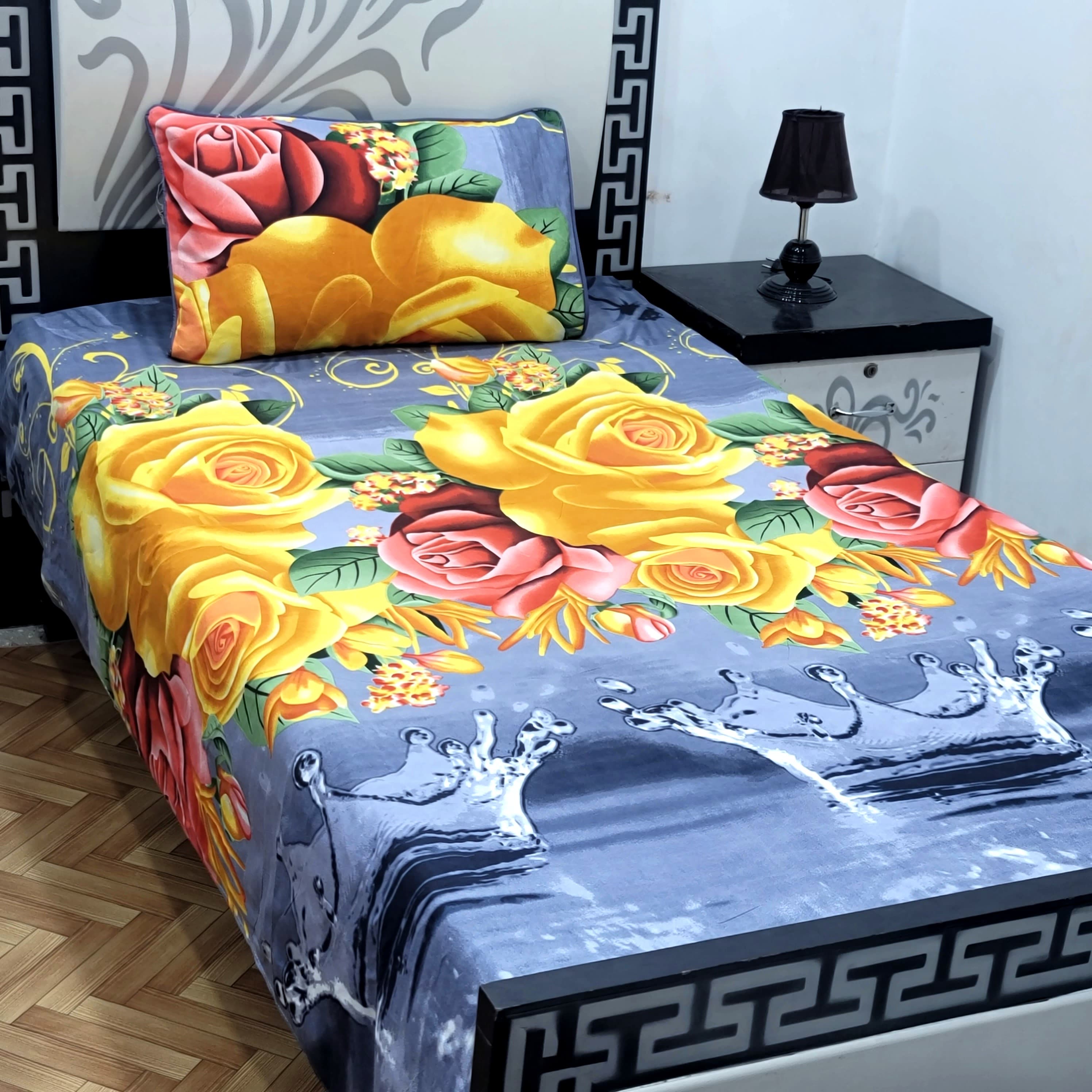 Superior Cotton Single Bedsheet Set – Soft & Breathable