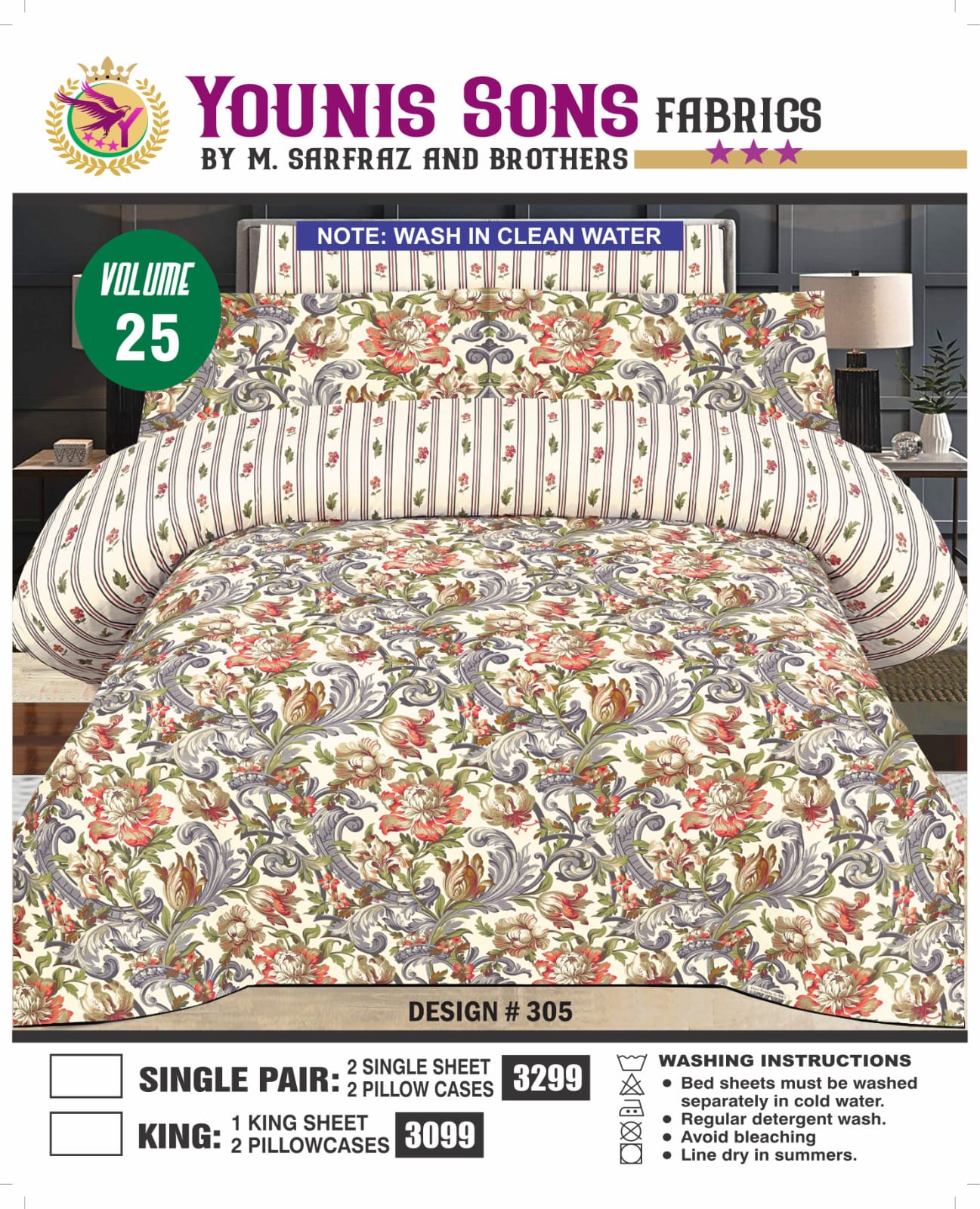 Premium Pure Cotton King Size Bedsheet – Soft, Breathable & Luxury Comfort