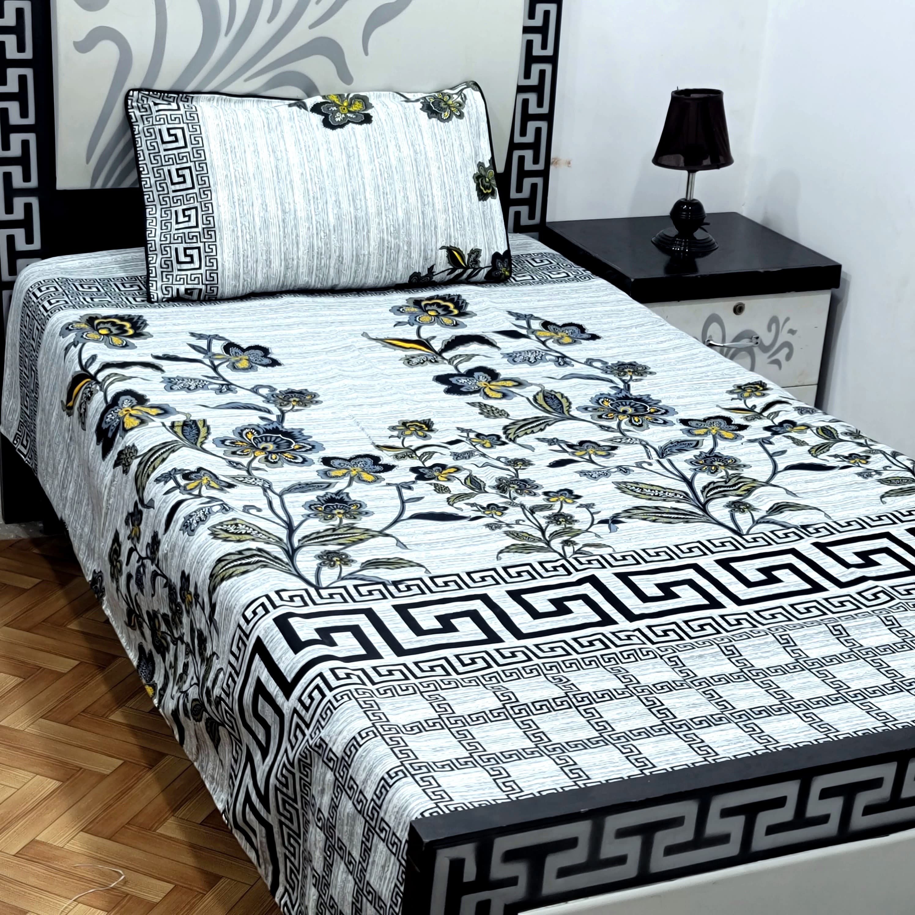 Superior Cotton Single Bedsheet Set – Soft & Breathable