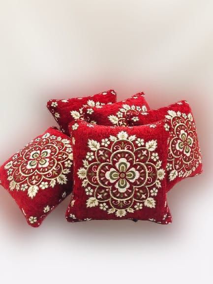 Luxury Velvet Jacquard Cushion Cover – Elegant Soft Decorative Pillow Cover